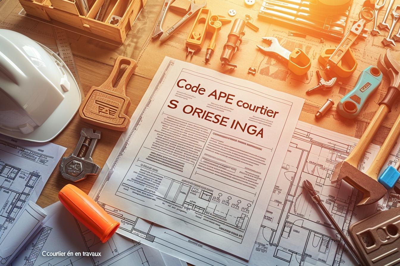 Code APE courtier en travaux : quel est le code exact pour votre activité ?