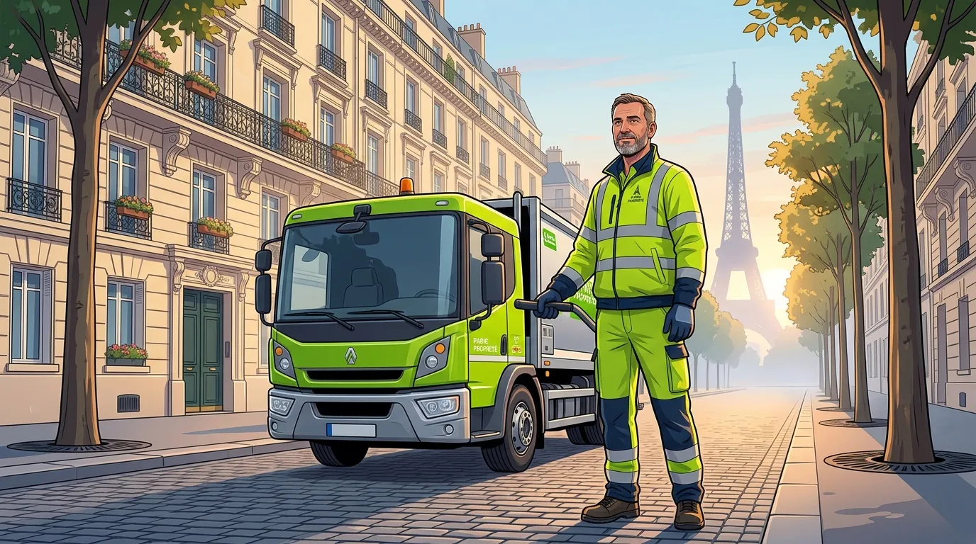Éboueur Paris salaire : grille 2026