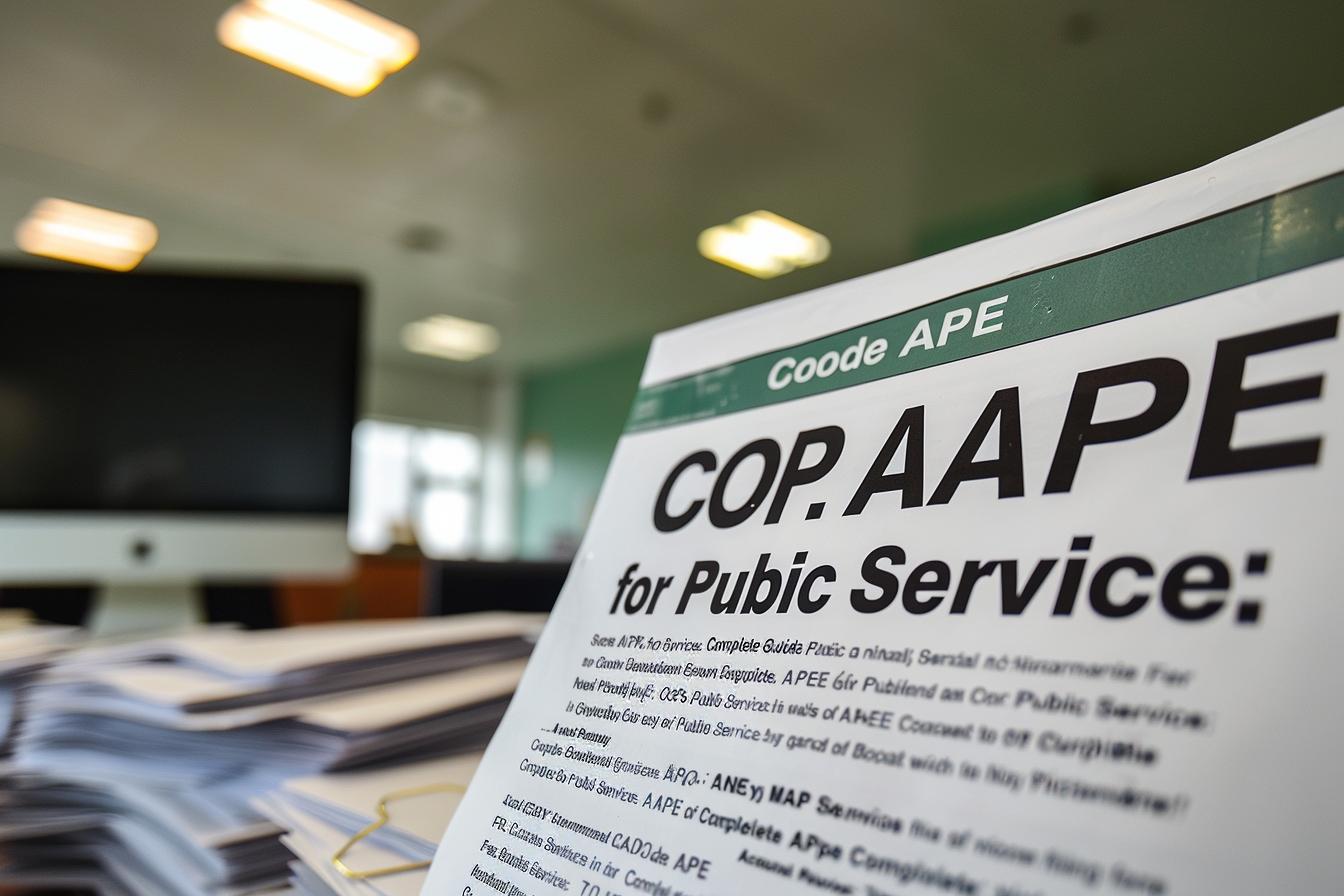 Quel est le code APE pour la fonction publique : guide complet